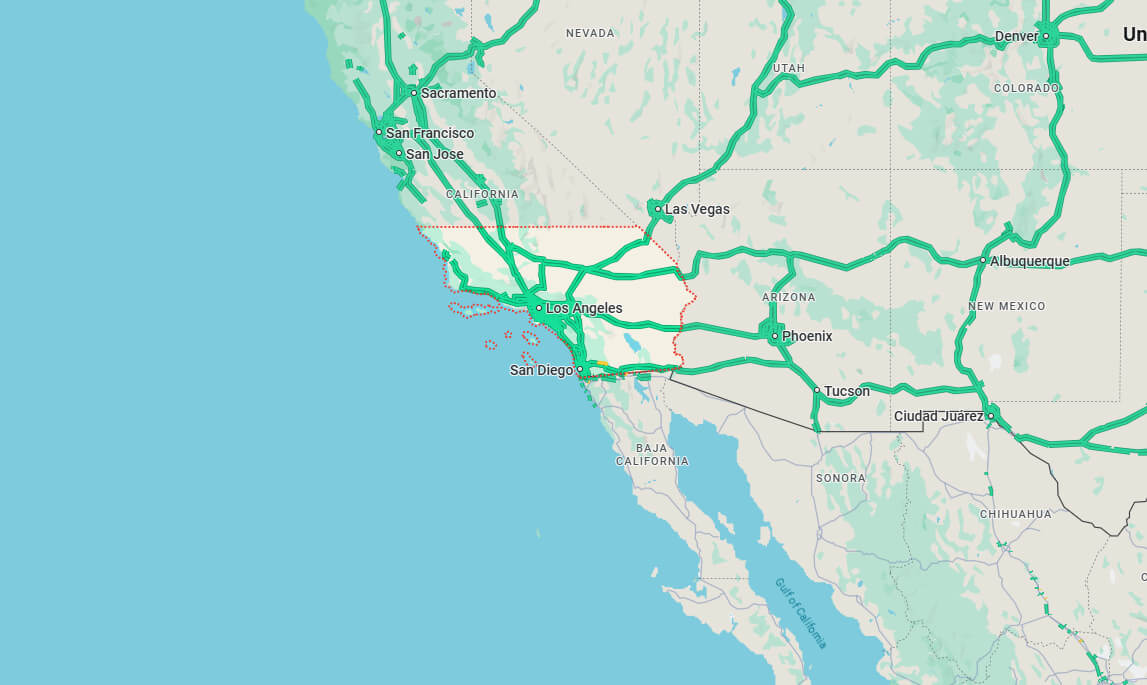 Map of western United States